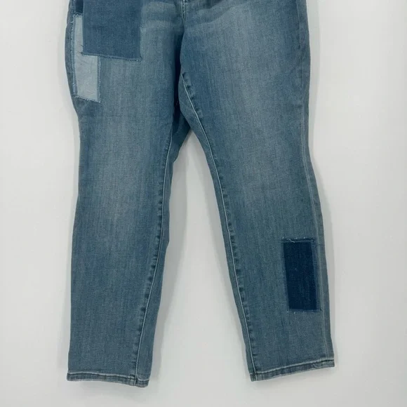 Judy Blue Women’s 16W Boyfriend Fit Jeans Patchwork‎ High Rise JB88499 NWT - Picture 3 of 13